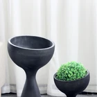 Flower Pot Modern Design Irregular Shape Big Size Tall Cement Flower Pot For Home Decor