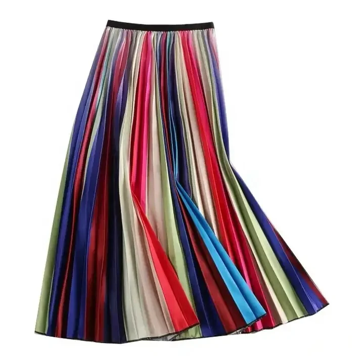 SweatyRocks Women's Elegant High Waist Skirt Tie Front Pleated Maxi Skirts