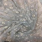 Nylon New Beautiful Flower Embroidery Nylon Mesh Glitter Fabric For Garment Dresses
