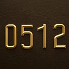 Number Hotel 0-9 Number Digits Plate Sign House Number Wall Signage Brass House Number