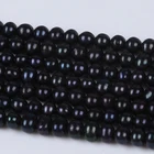 Black Beads Round 4-5mm 5-6mm 6-7mm Black Natural Real Loose Beads Freshwater Near Round Pearls Beads