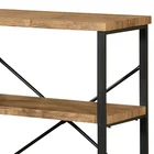 Antique Durable 4 Tiers Industry Living Room Wooden Metal Storage Organizer Display Corner Wall Book Shelf