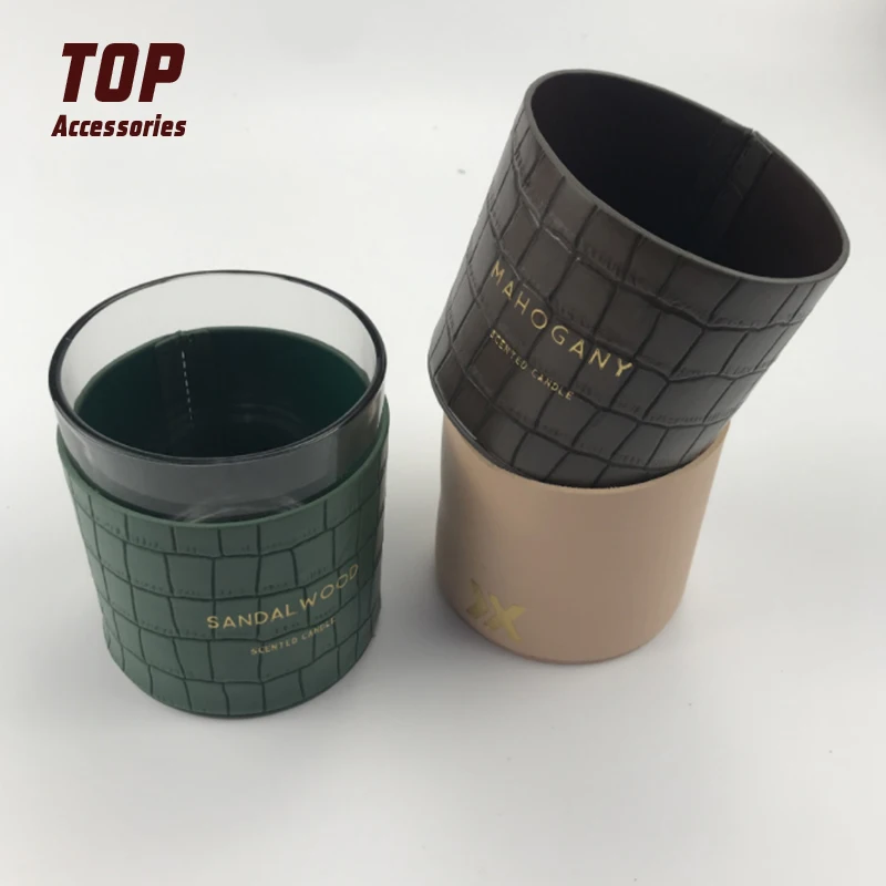 New Arrival Leather Cup Drink Sleeves Holder Reusable Hot Coffee Cup Sleeves