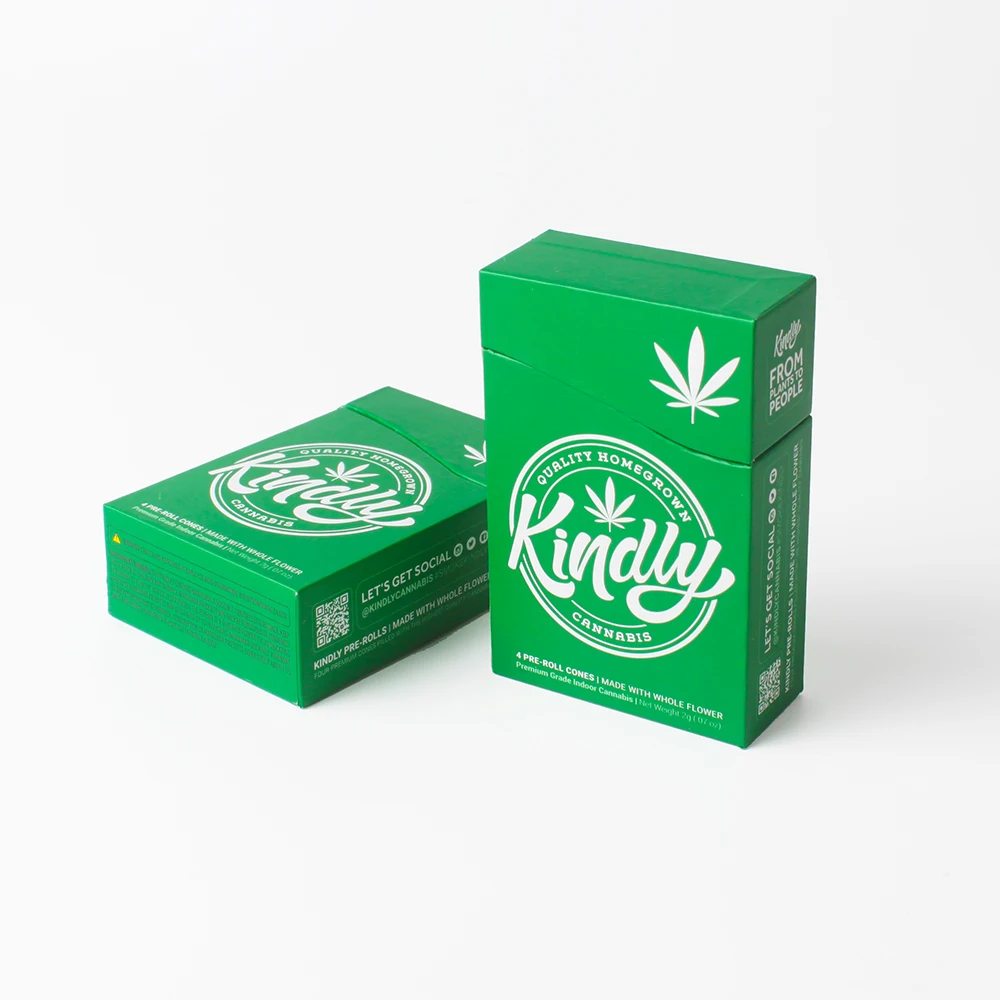 green cardboard cigarette case special gift paper packaging box