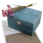 Travel Make Up Box 2020 Wholesale Travel Velvet Makes Box Soft Warm Organizer Luxury Black Customizable Jewelry Box