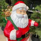 Holiday Decor With Lights Creative Gift Decoration Christmas Holiday Light Santa Claus With Mistletoe Bag