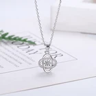 Necklace 925 Fashion Jewelry Animal Fox Cz Stone Necklace 925 Silver Fox Head Design Necklace