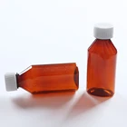 Plastic Oval Medicine Plastic Bottle PET Empty Plastic Cough Syrup 4OZ Oval Liquid Medicine Bottles