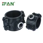 IFAN Factory Price 20mm 110mm Hdpe Agriculture Irrigation Pvc Pipe Fittings PE Clamp Saddle