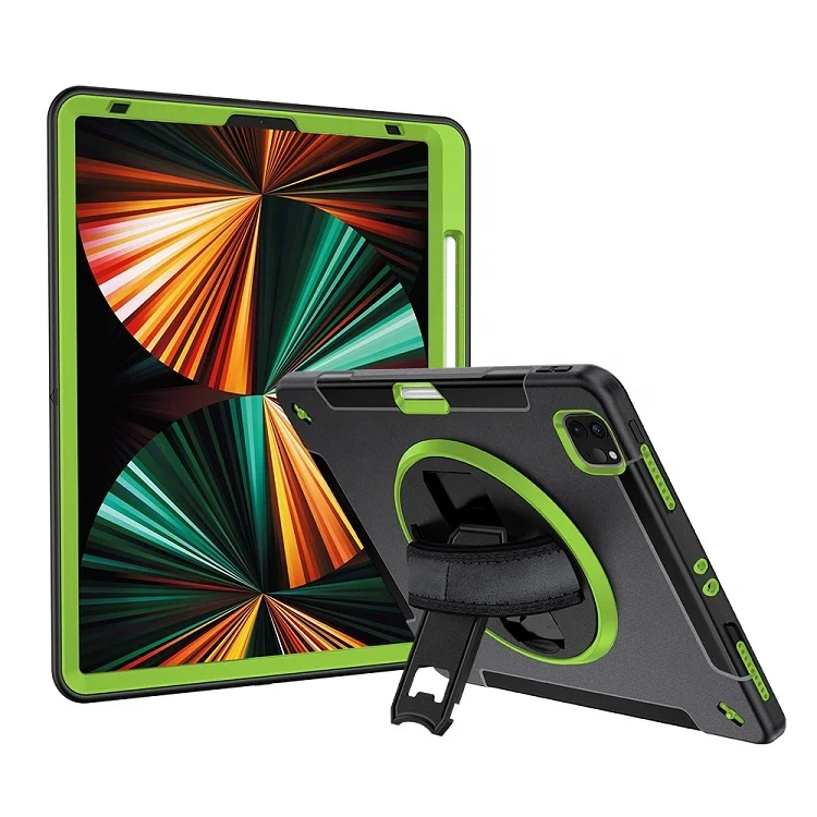 ipad pro 12.9 case with hand strap and pencil holder