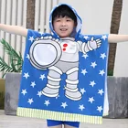 Baby 100% Superfine Fiber Baby Animal Pattern Hooded Bath Towel Animal Print Shawl Baby Bath Towel With Hood