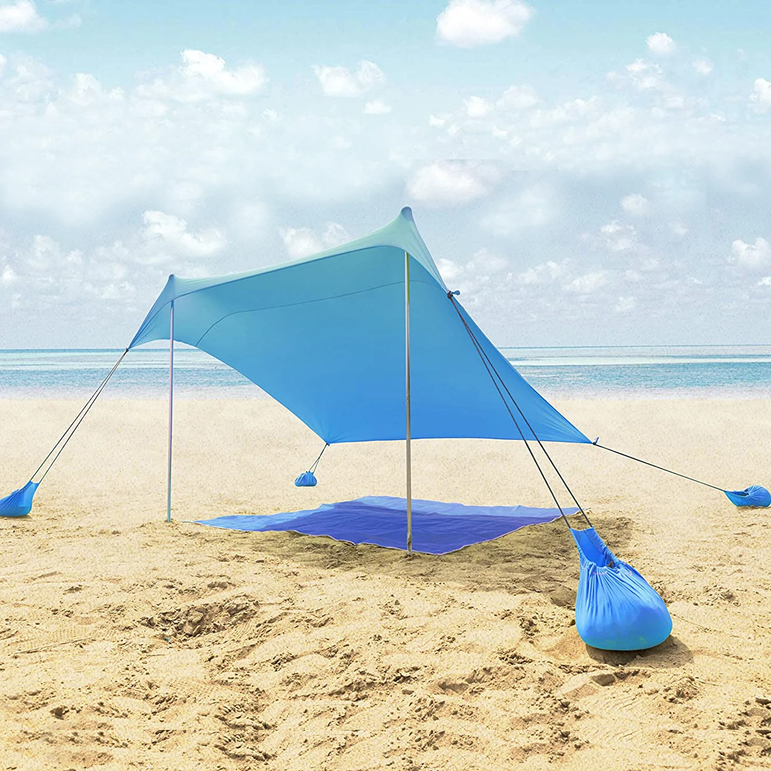 cuffslee Riparo per Tenda da Spiaggia con Protezione SPF UV 50+ Capanna per Tettoia da Spiaggia per Cabine 
