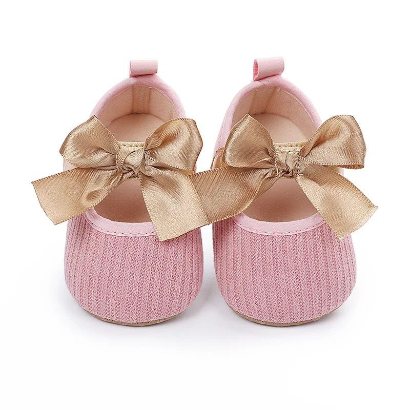 Hot Selling Soft Sole Bow Cotton Baby Newborn Infant Girl Shoes Babies Shoes for Girls manufacture