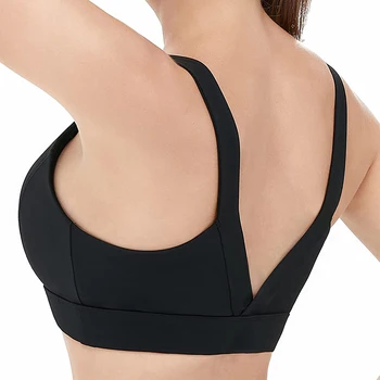 V-Back Workout Bras Moisture-wicking Beha Sports Push Up Brassiere Gym Crop Top Quick Dry BH Fitness Women Yoga Bra