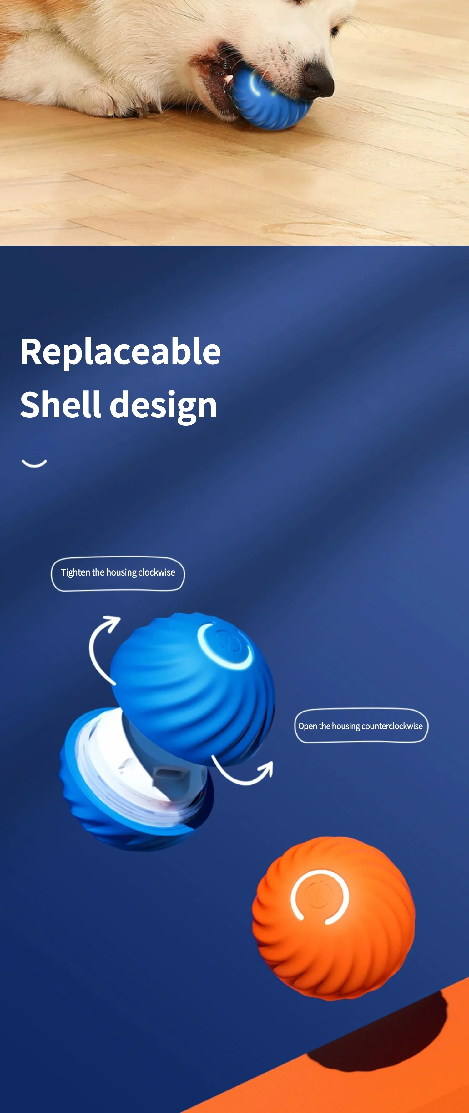 Smart Dog Toy Ball Electronic Interactive Cat Toy Moving Ball Automatic