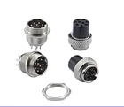Male Connectors Sensor Connector Male Female Panel Front Mount Threaded Coupling GX12 Right Angle Connector