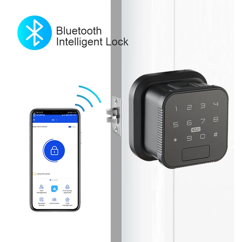 QLEUNG S603 Smart Lock with 300 Fingerprint Capacity 35-55mm Door Thickness and 2-Year Warranty