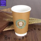 Paper China Beverage Use Double Wall Style Disposable Paper Cups 16 OZ Paper Cups Wholesale In China