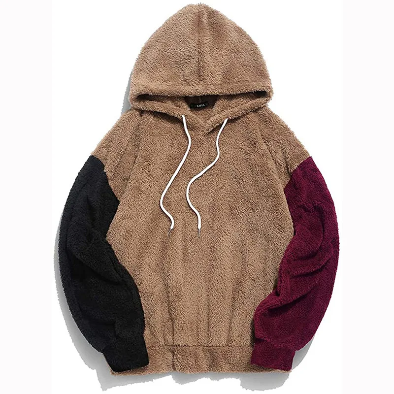 Winter Fuzzy Mens Hoodies With 