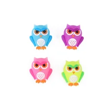 Animal Pencil Toppers Owl  Pen Toppers Clip Soft PVC Cartoon Head Classroom Prizes for Kids Office School Supplies Party Favors