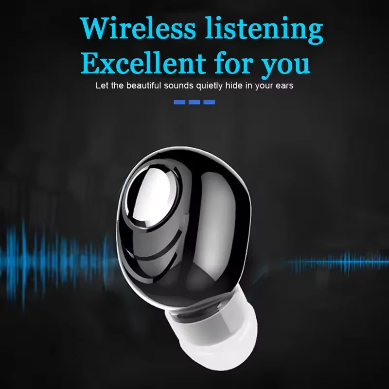 Mini X8 2024 New Upgraded Earphone High Quality Single Ear Wireless Earphone Hidden Earbud Living Streaming Sports Music Earbud