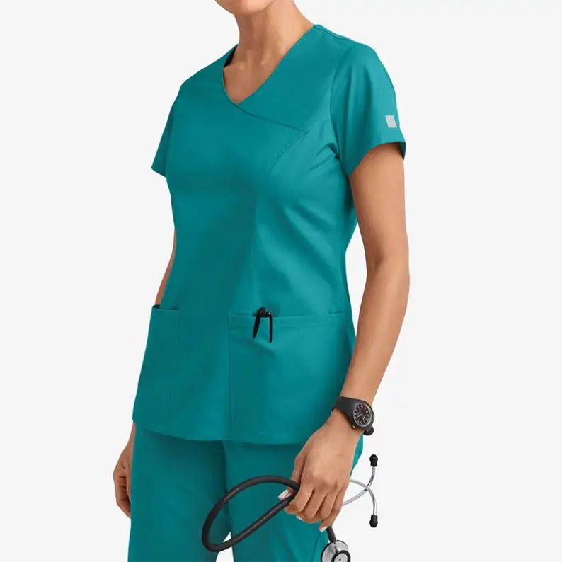 ECBC  Custom Medical Hospital Nurse Uniform Tops Polyester Rayon Spandex Scrubs Uniforms Sets Uniformes De Enfermera Para