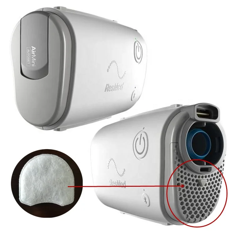 Disposable CPAP Filter with 5micron Porosity 1 Year Warranty and 53MM*35MM Size for ResMed Mini Ventilator