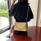 Hand Bag New Stylish Solid-color Chain Hand Bucket Bag Casual One-shoulder Armpit Bag For Women