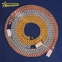 Iced Out Lab Diamond Lock 6mm Silver Cuban Link Chains Fashion Hip Hop Jewelry 925 Silver Men Lab Grown Diamond IGI Cuban Chain