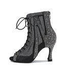 Shoes Silk Shining Open Toe Sandal Ladies Latin Dance Shoes Personality Latin Dance Shoes