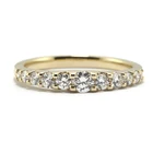 Diamond Eternity Band 18K Diamond Shared Setting Half Eternity Engagement Ring Wedding Band