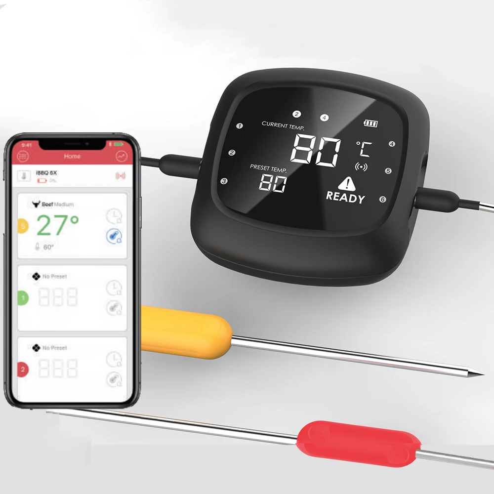 Zonnig vleet Maar Smart Bluetooth Digital Culinary Bbq Vlees Food Temperature Wireless Meat  Thermometer For Kamado Stove Pro-05 - Buy Meat Thermometer,Termometer  Kitchen,Smart Mobile Phone Coffee Thermometer Product on Alibaba.com
