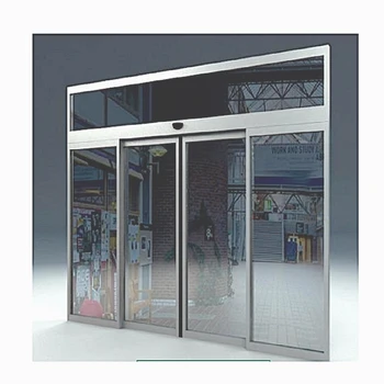 Modern Mall Entrance Sensor European Standard Aluminum Alloy Curve Sliding Door Automatic Door with Auto Sensor Finished