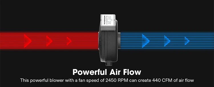 Inline Duct Fan, 8", Plastic, 230V, Centrifugal - detail 6
