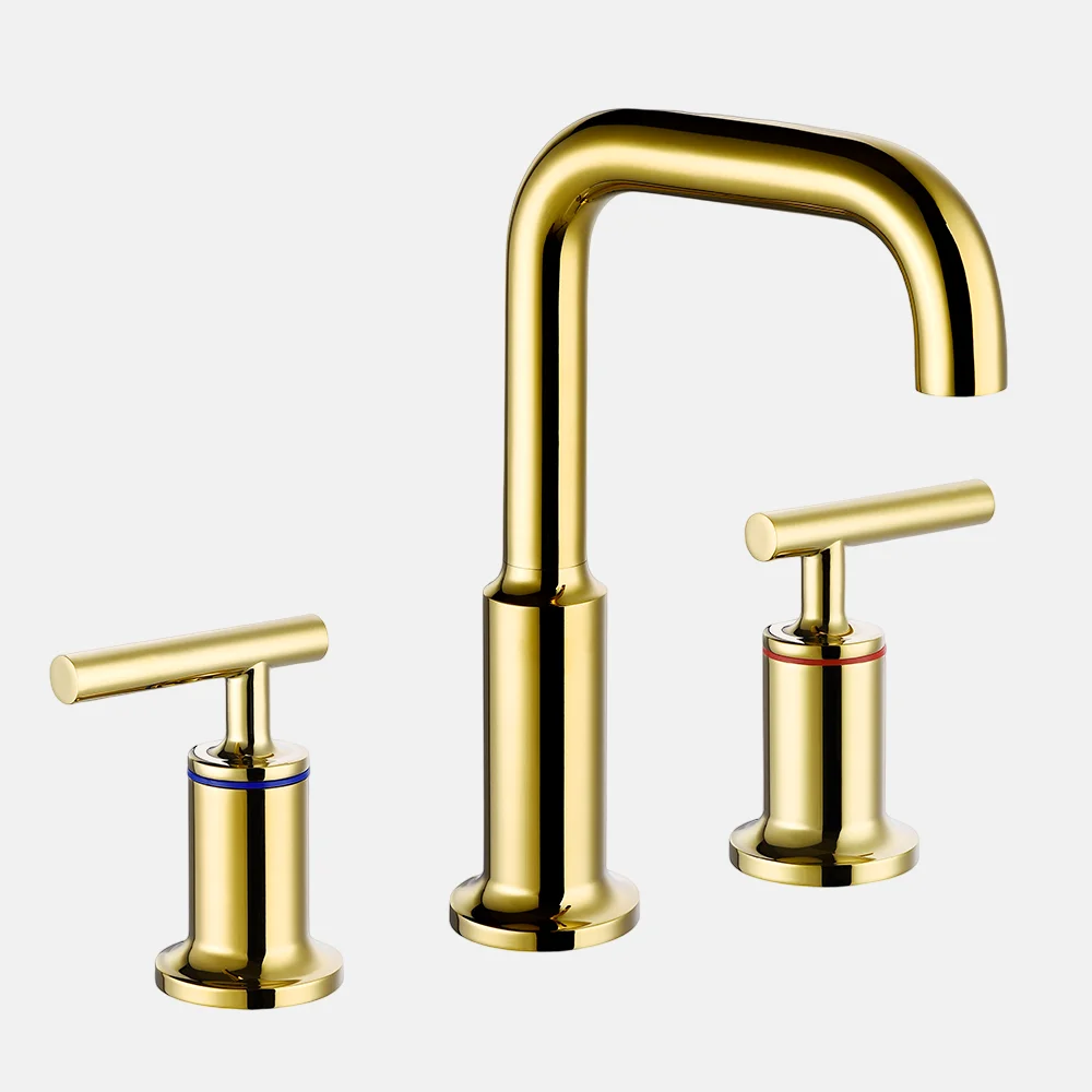 Hot cold basin faucets