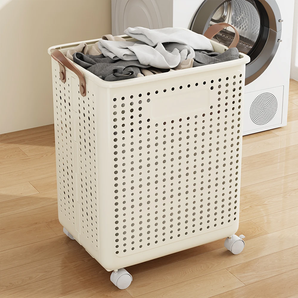 plastic foldable home folding colapsable laundry storage kitchen basket collapsible storage with handle