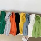 Boys Hoodies Pulloverhooded Wholesale 100% Cotton Boys Solid Color Letter Printing Hoodies Kids