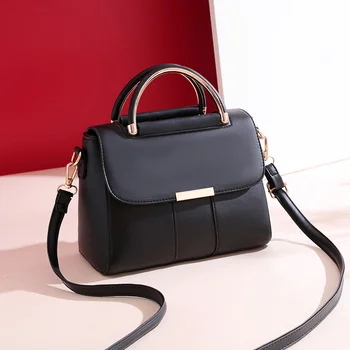 Solid Color Ladies Mini Handbags Retro Square Fashion PU Leather Small Flap Shoulder Cross body Shoulder Bags