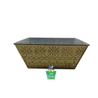 Planters Plant Box Oblong Christmas Planters Indoor Snowflakes And Reindeers Metal Plant Box