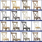 Chair Wedding Solid Wood Stackable Cross Back Chair Wedding Farmhouse Chair