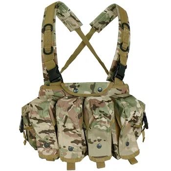 Tactico Vest Belly Bag Vest Lightweight Quick Release Outdoor Game Hunting Bag Tactical Chest Rig with Pouch