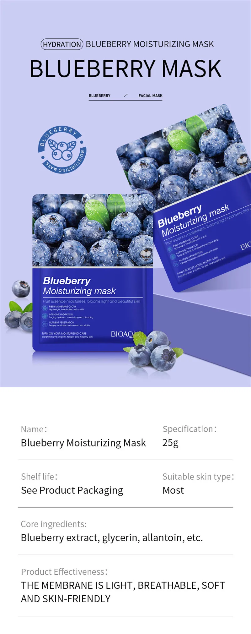 Oem Natural Fruits Face Masks Skincare Antiacne Moisturizing Skin