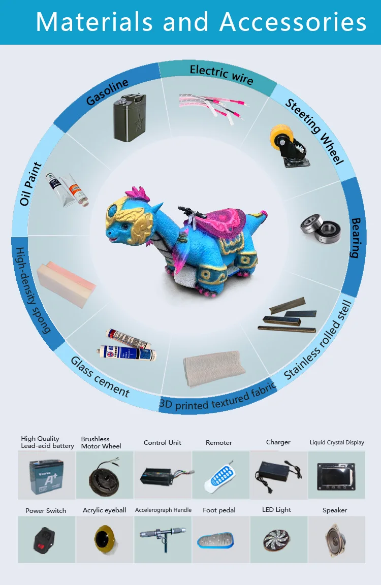 product theme park rides amusement battery coin operated interactive dinosaur scooter rides car toy for sale-4