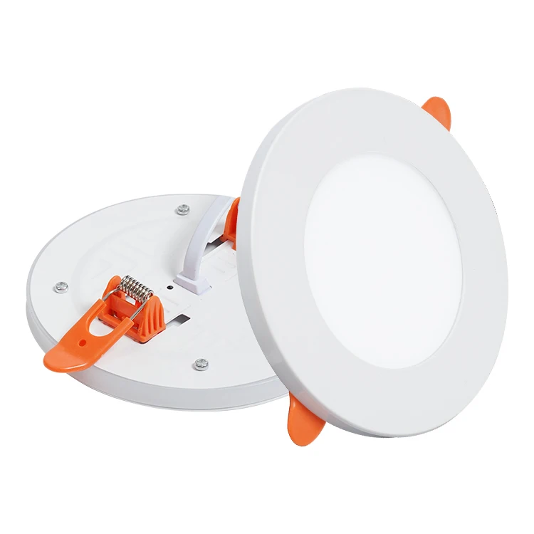 Factory new circular aluminum two-color adjustable 3+3w 6+3w 12+4w 18+6w SKD ceiling recessed Led panel light Home office