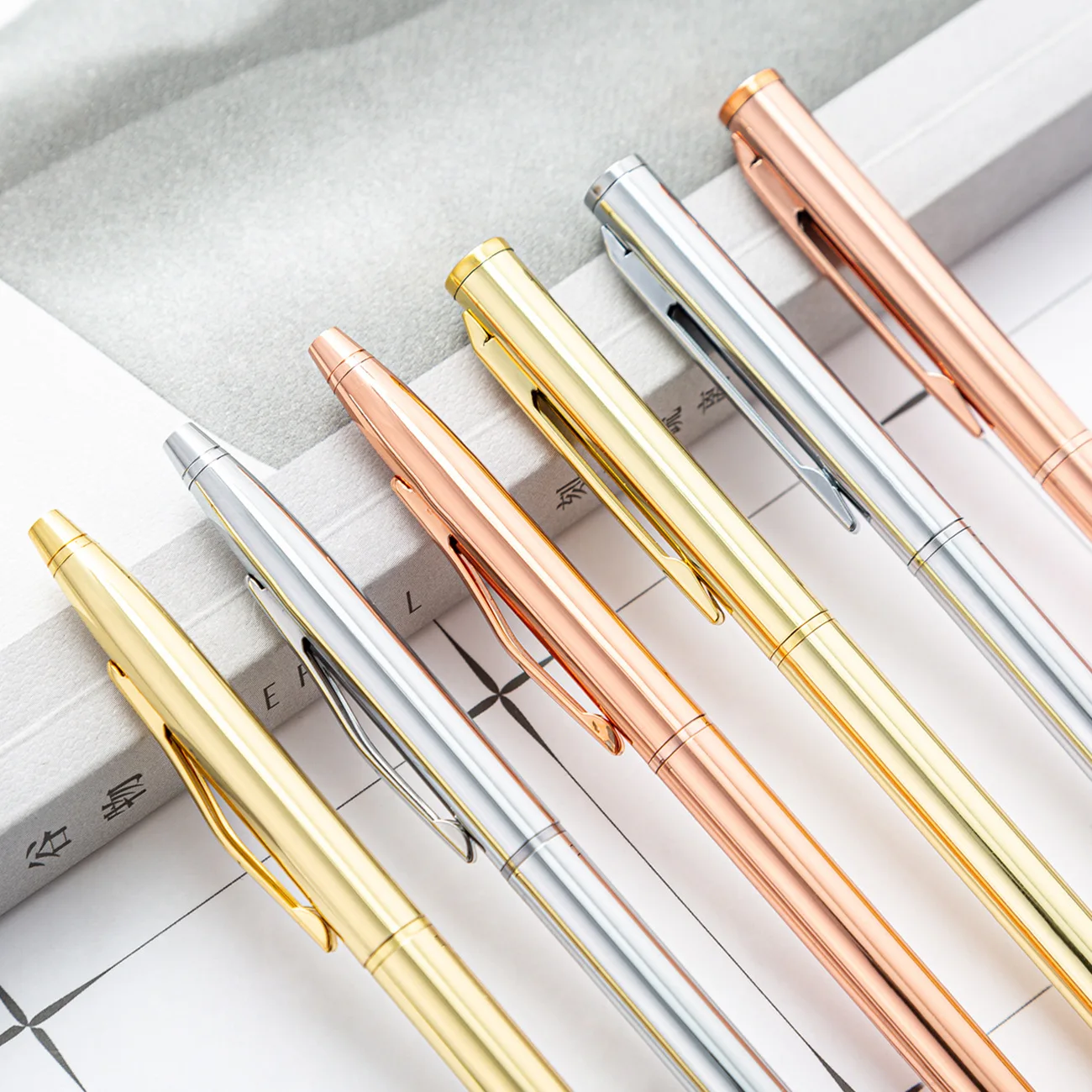 Hot Sale Colorful Smooth Continuous Writing Metal Gift Press Pen Custom Gaoshi Ball-point Pens With Custom Logom Logo