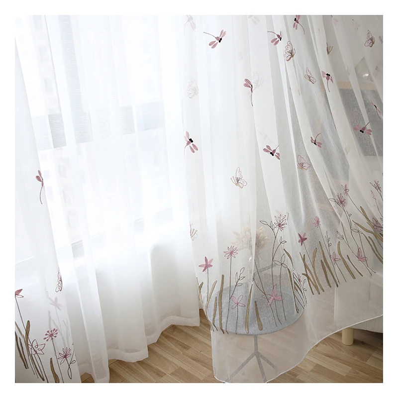 Innermor Butterfly Dragonfly Girl's Curtains For Living Room Embroidered Cartoon  Curtains For Bedroom And Kitchen Customized - Buy Curtain,Curtains For The  Living Room,Window Curtain Product on 