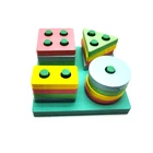 Toys Hot Selling Geometric Enlightenment Cognitive Toys Locuts Wood Family Gamess