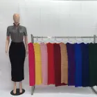 Skirt Long 2022 Winter Skirt Muslim High Waist Bodycon Maxi Pencil Long Skirt Stretch Party Evening Gown
