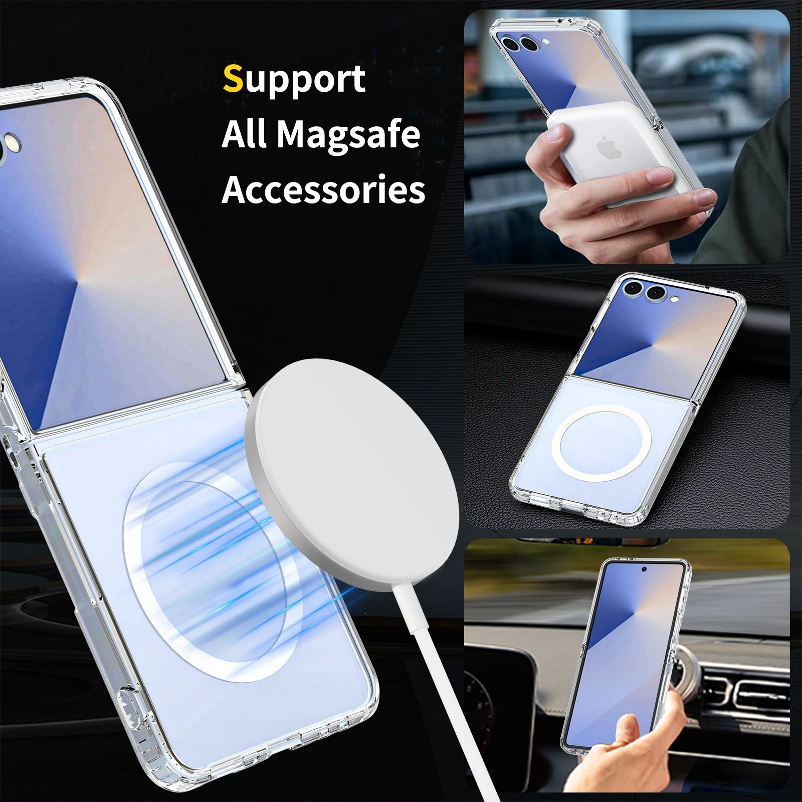 product for samsung galaxy z flip 7 case magnetic anti scratch cover ultra thin matte finish secure hold-4