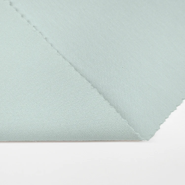 300GSM Plain Dyed Spandex Fabric Polyester and Cotton Material Scuba Knit Fabric for Garment details